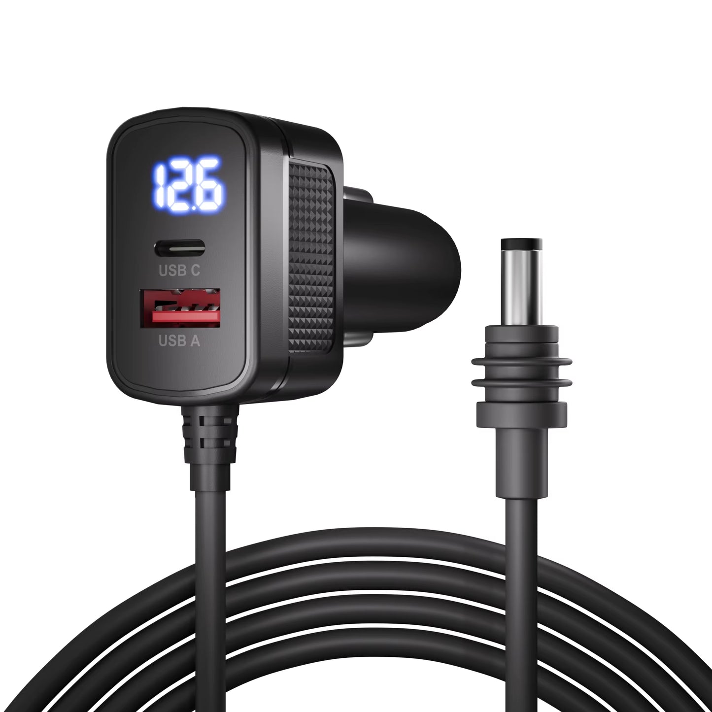 3M Starlink Mini Power Cable 100W 12V-24V Cigarrete Lighter Adapter to DC Power Cable with USB Type-C Port and Voltmeter