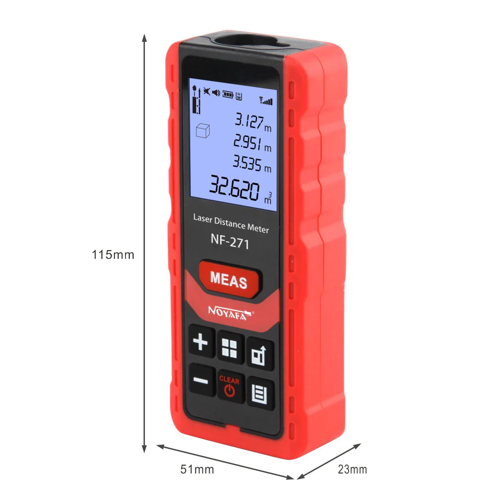 Noyafa NF-271 Laser Distance Meter 40M 80M Rangefinder Tape Range Finder Measure Device