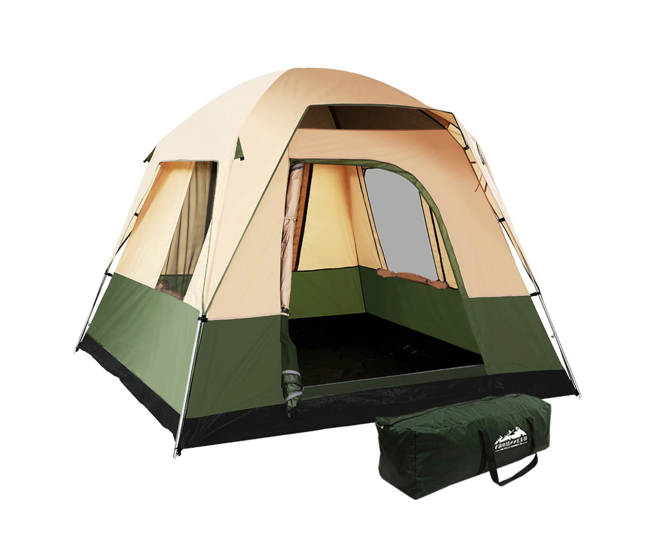 Family Camping Tent 4 Person Hiking Beach Tents Canvas