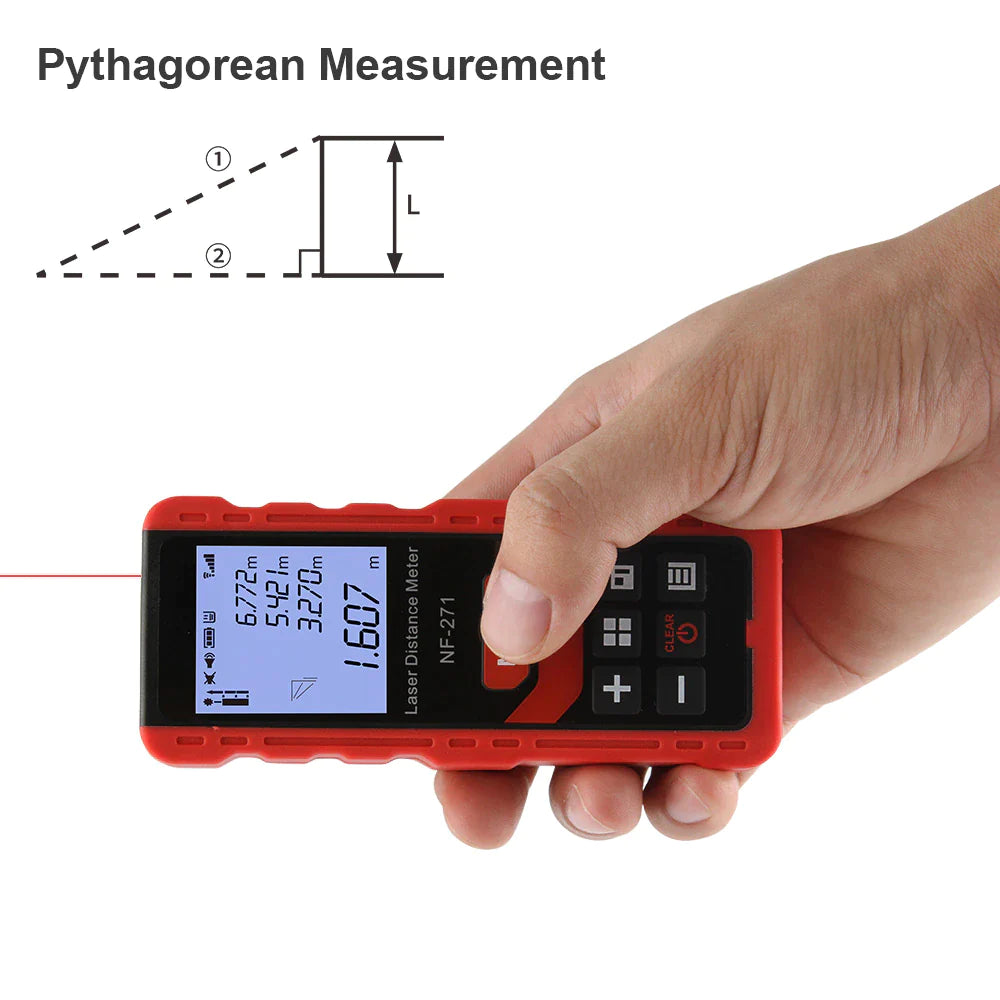 Noyafa NF-271 Laser Distance Meter 40M 80M Rangefinder Tape Range Finder Measure Device