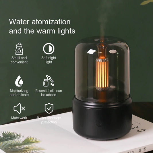 KINSCOTER Portable Mini Aroma Diffuser USB Air Humidifier Essential Oil Night Light Cold Mist Maker