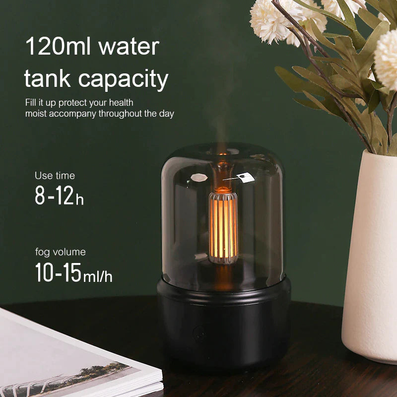 KINSCOTER Portable Mini Aroma Diffuser USB Air Humidifier Essential Oil Night Light Cold Mist Maker