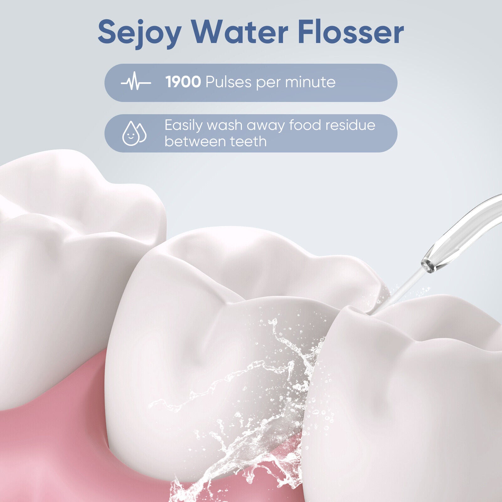 SEJOY Water Flosser Dental Oral Irrigator Portable Rechargeable Teeth Cleaner