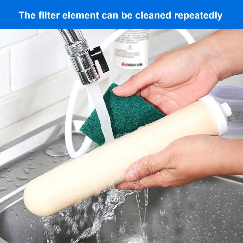 80L/H Household Straight Drink Water Purifier Tap Water Filter for Kitchen Front Faucet Drinking Filtro Washable Ceramic Filter