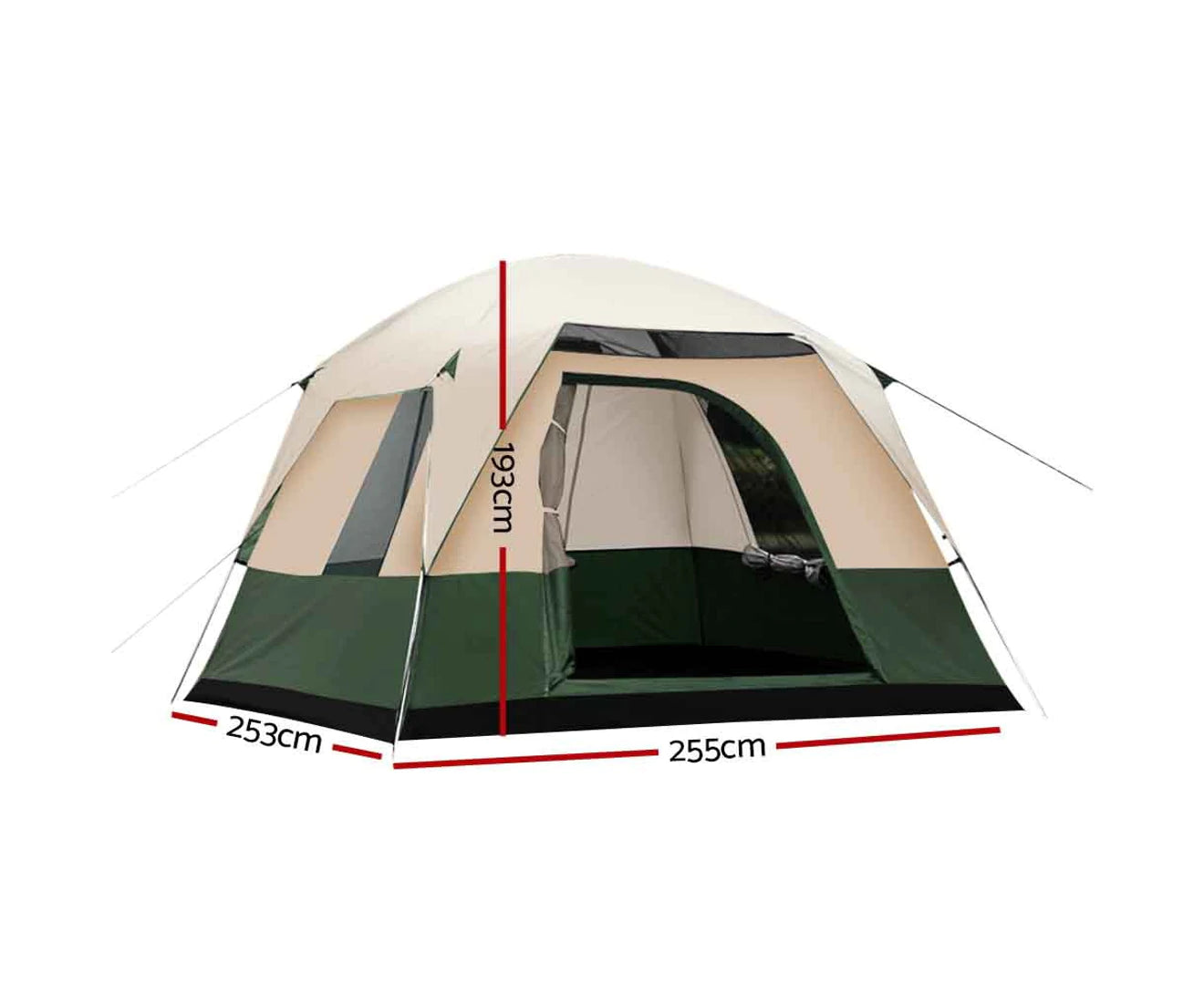 Family Camping Tent 4 Person Hiking Beach Tents Canvas