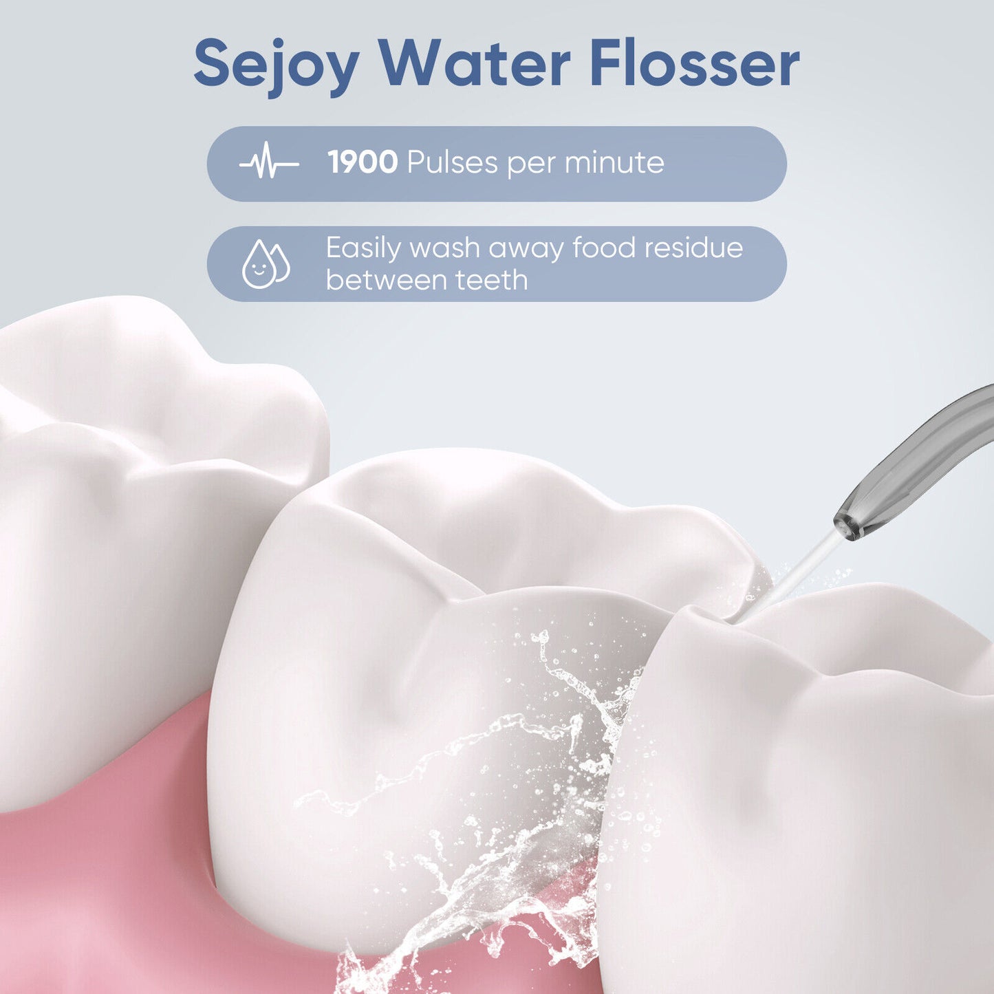 SEJOY Water Flosser Dental Oral Irrigator Portable Rechargeable Teeth Cleaner