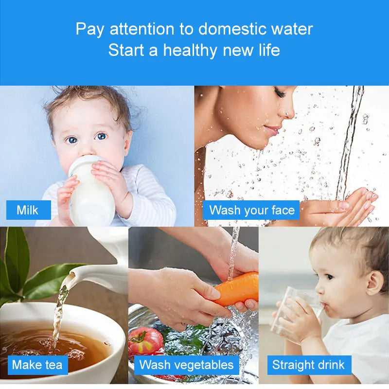 80L/H Household Straight Drink Water Purifier Tap Water Filter for Kitchen Front Faucet Drinking Filtro Washable Ceramic Filter