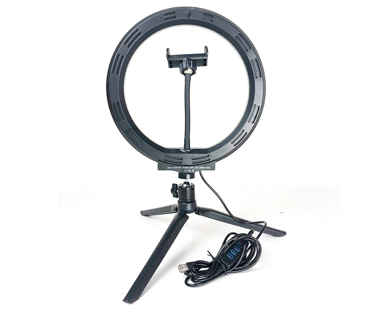 10 Inch LED Selfie Ring Light Phone Mount with Desktop Tripod Dimmable