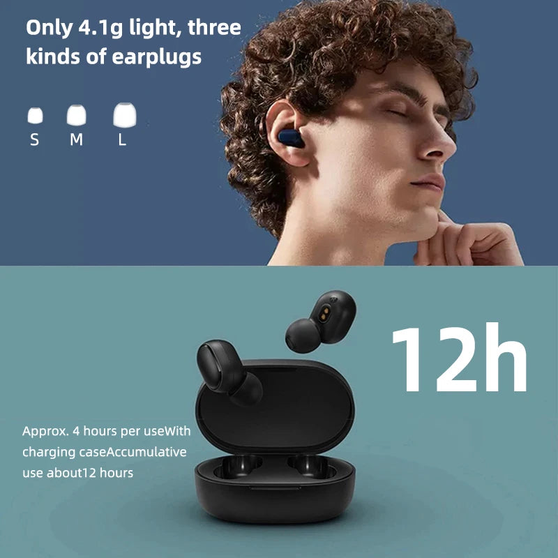 New Xiaomi  Airdots 2 Wireless Bluetooth Headset with Mic Earbuds Airdots 2 Fone Bluetooth Earphones Wireless Headphones