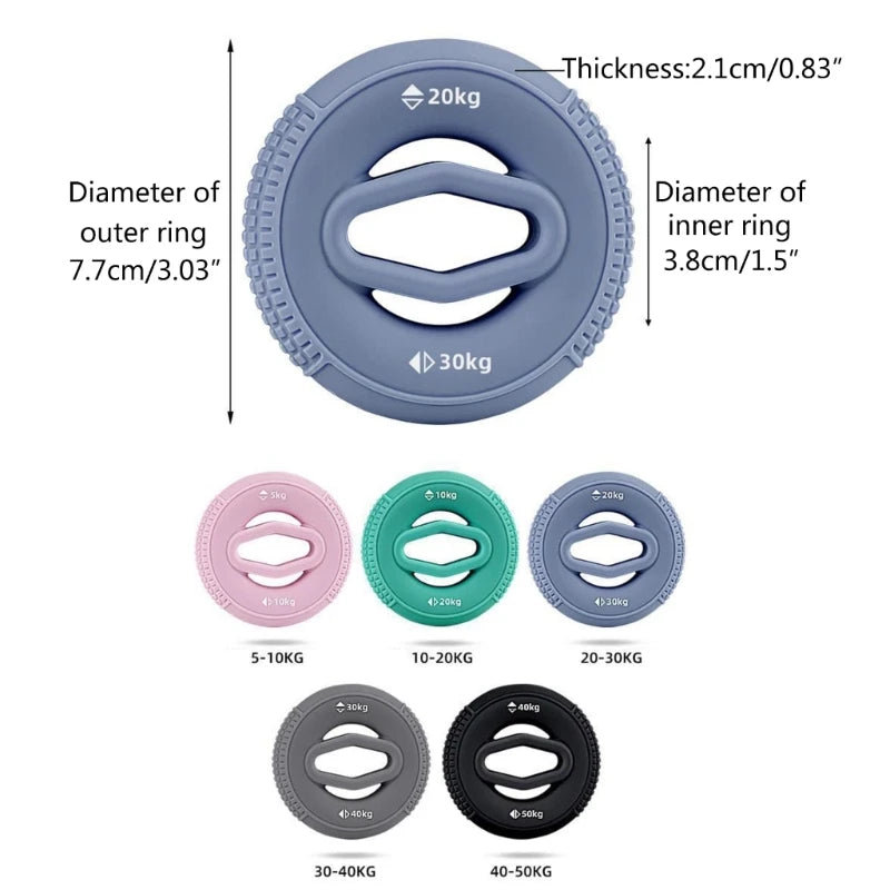 Hand Grip Strengthener Hand Finger Exerciser Forearm Rings Hand Exerciser Silicone Squeezer Grippers for Finger Physical