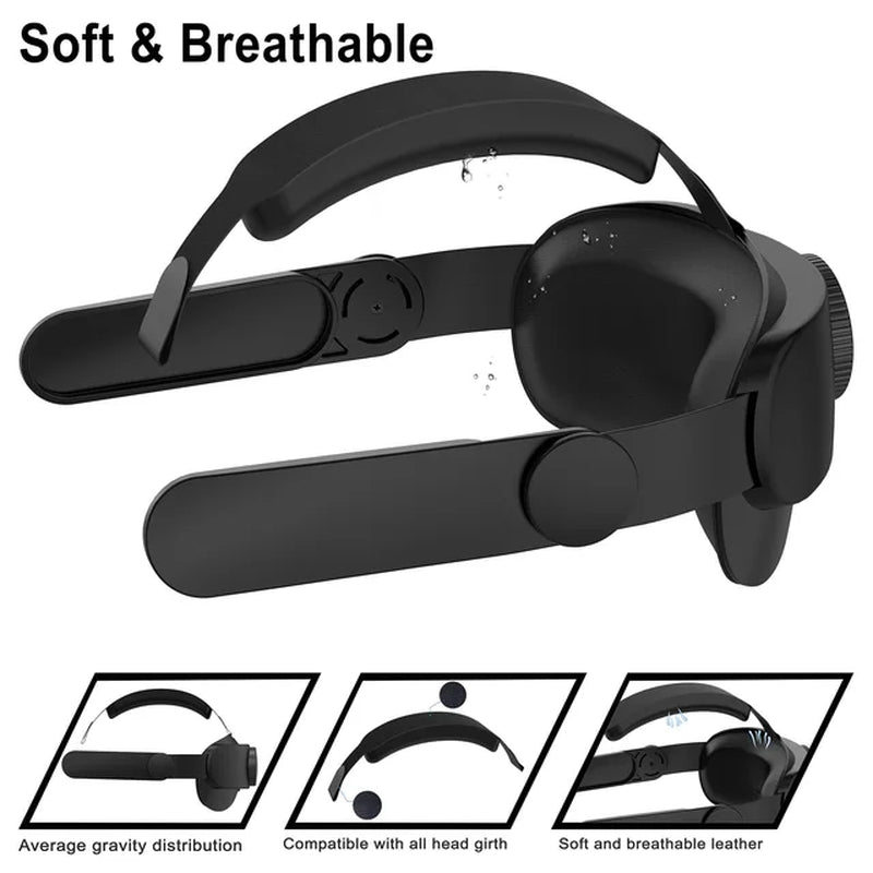 HUNDAI Design for Meta Quest 2/Oculus Quest 2 Elite Strap Adjustable Head Strap