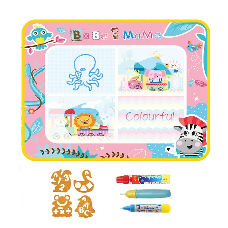 Magic Water Drawing Mat Coloring Doodle Mat with Magic Pens Montessori Toys Painting Board Educational Toys for Kids