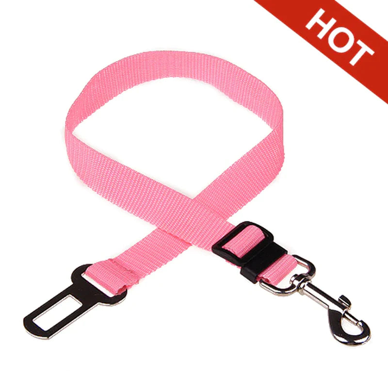 Adjustable Pet Cat Dog Car Seat Belt Pet Seat Vehicle Dog Harness Lead Clip Safety Lever Traction 